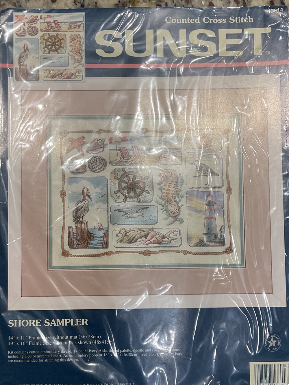 Sunset 13614 Shore Sanpler Cross Stitch Kit